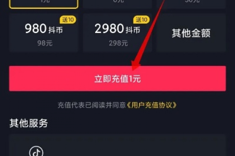 如何在苹果手机上为抖音账户充值。